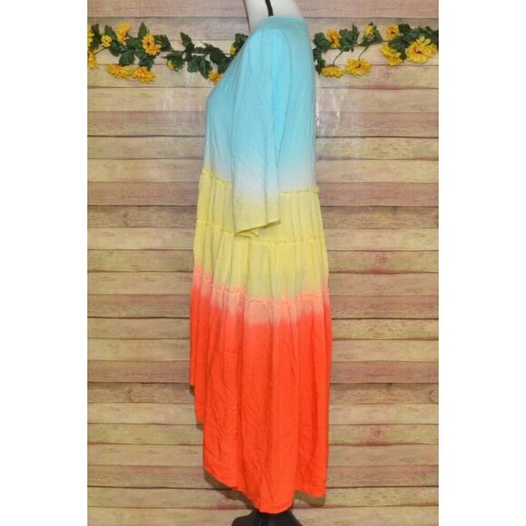 Soft Surroundings Topper Ombre Artsy Boho Tiered Size PXS Open Front Cover Up - Picture 7 of 11